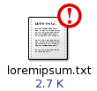 File icon with Important emblem.